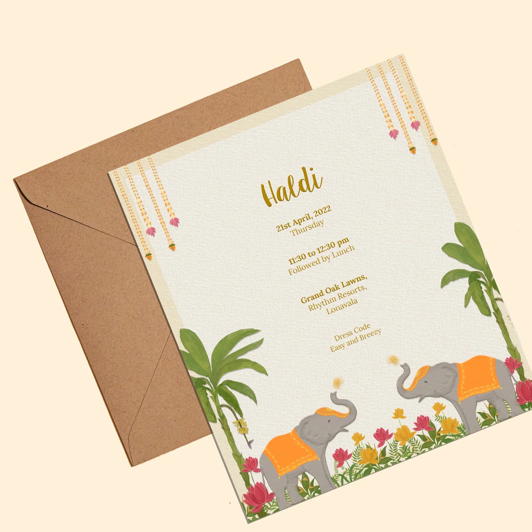 Haldi function card