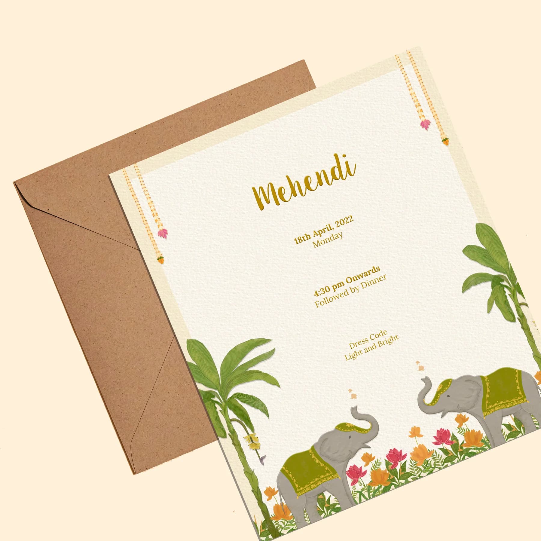 Mehendi function card
